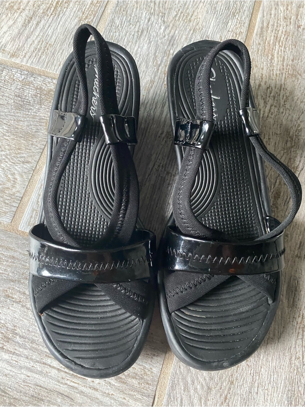 Skechers wedge Comfort Slingback Sandals 8